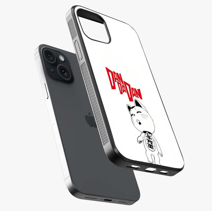 Playful Spirit Charm Glass Case laid diagonally highlighting side profile, edges and glossy glass shine.