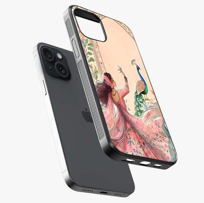 Royal Grace Muse Glass Case laid diagonally highlighting side profile, edges and glossy glass shine.