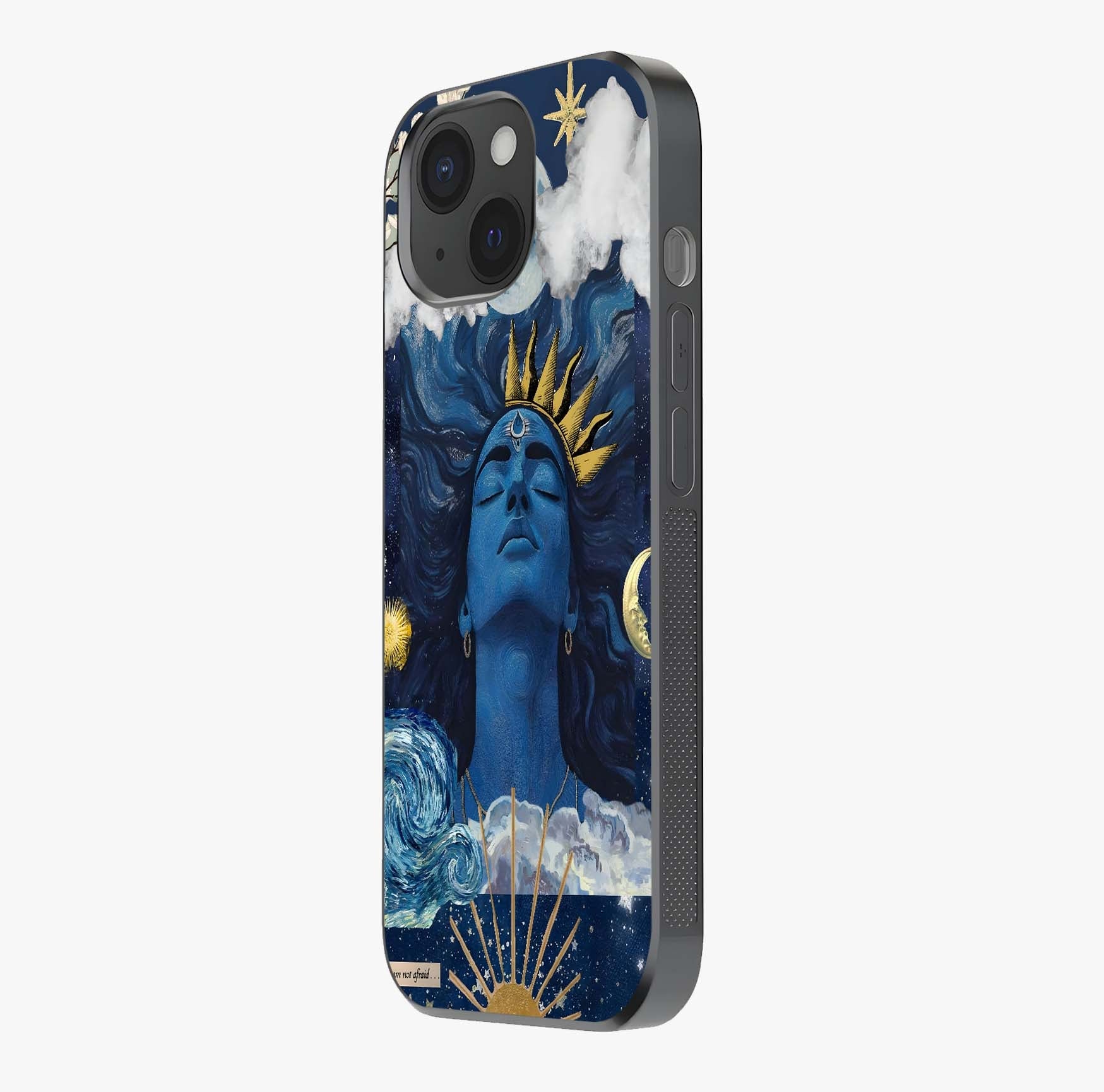 Aesthetic Lord Shiva Glass Case photographed in natural light showing reflective finish and design depth.