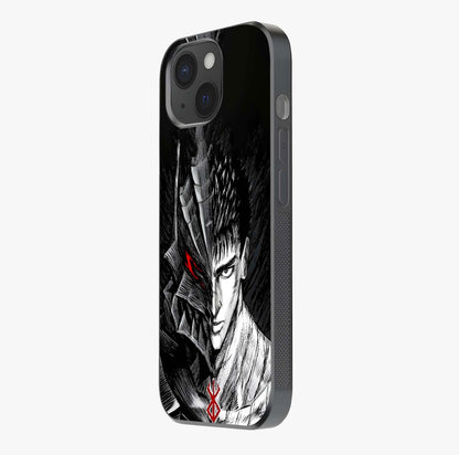 Berserker Blood Oath Glass Case photographed in natural light showing reflective finish and design depth.