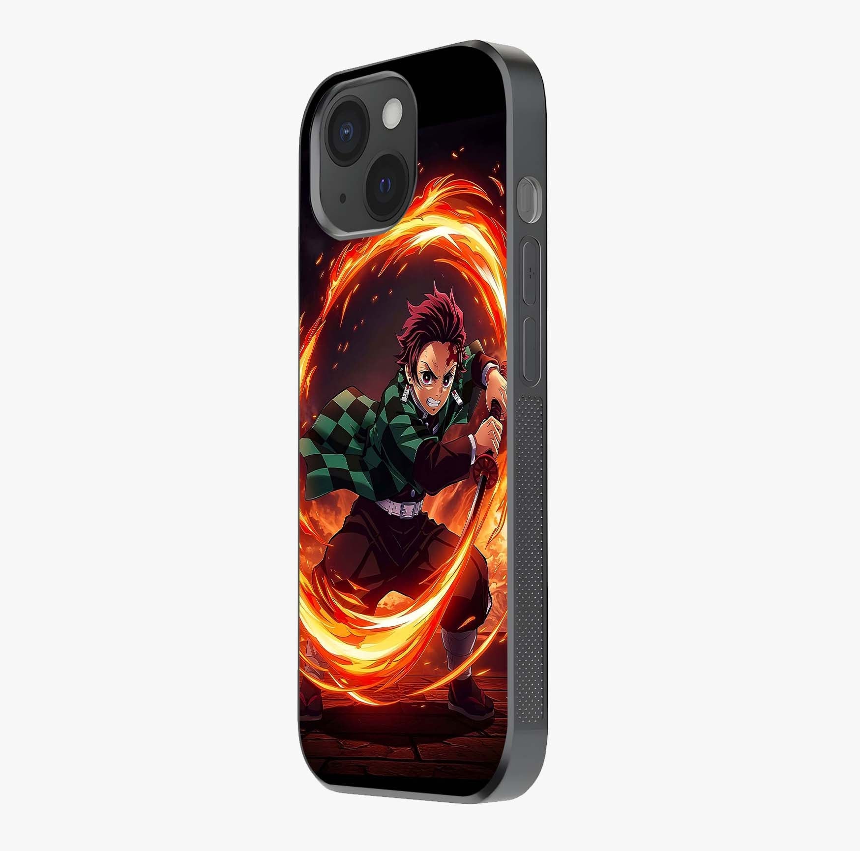 Blazing Sword Resolve Glass Case photographed in natural light showing reflective finish and design depth.
