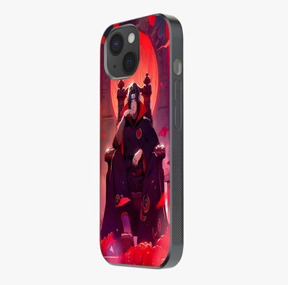 Blood Moon Sovereign Glass Case photographed in natural light showing reflective finish and design depth.