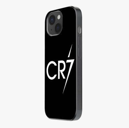 Cr7 Elite Strike Glass Case photographed in natural light showing reflective finish and design depth.