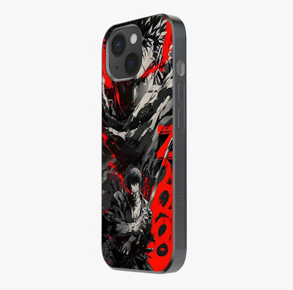 Demon Sword Resolve Glass Case photographed in natural light showing reflective finish and design depth.