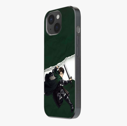 Emerald War Vanguard Glass Case photographed in natural light showing reflective finish and design depth.