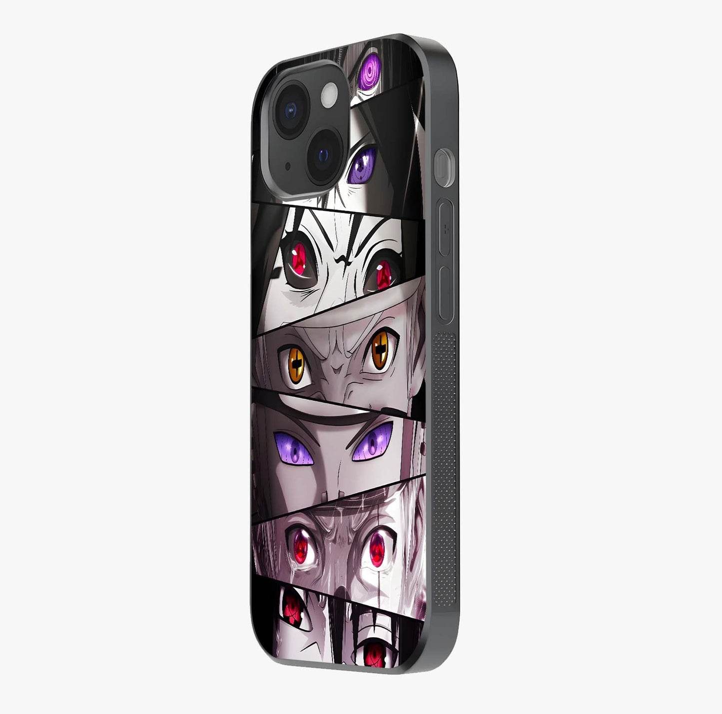 Eyes Of Destiny Glass Case photographed in natural light showing reflective finish and design depth.