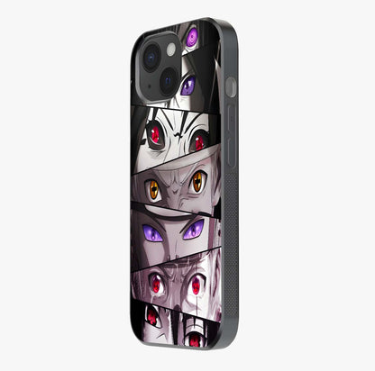 Eyes Of Destiny Glass Case photographed in natural light showing reflective finish and design depth.