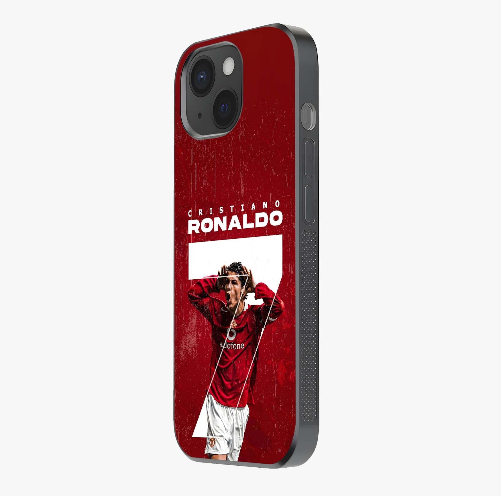 Goal Celebration Legacy Glass Case photographed in natural light showing reflective finish and design depth.