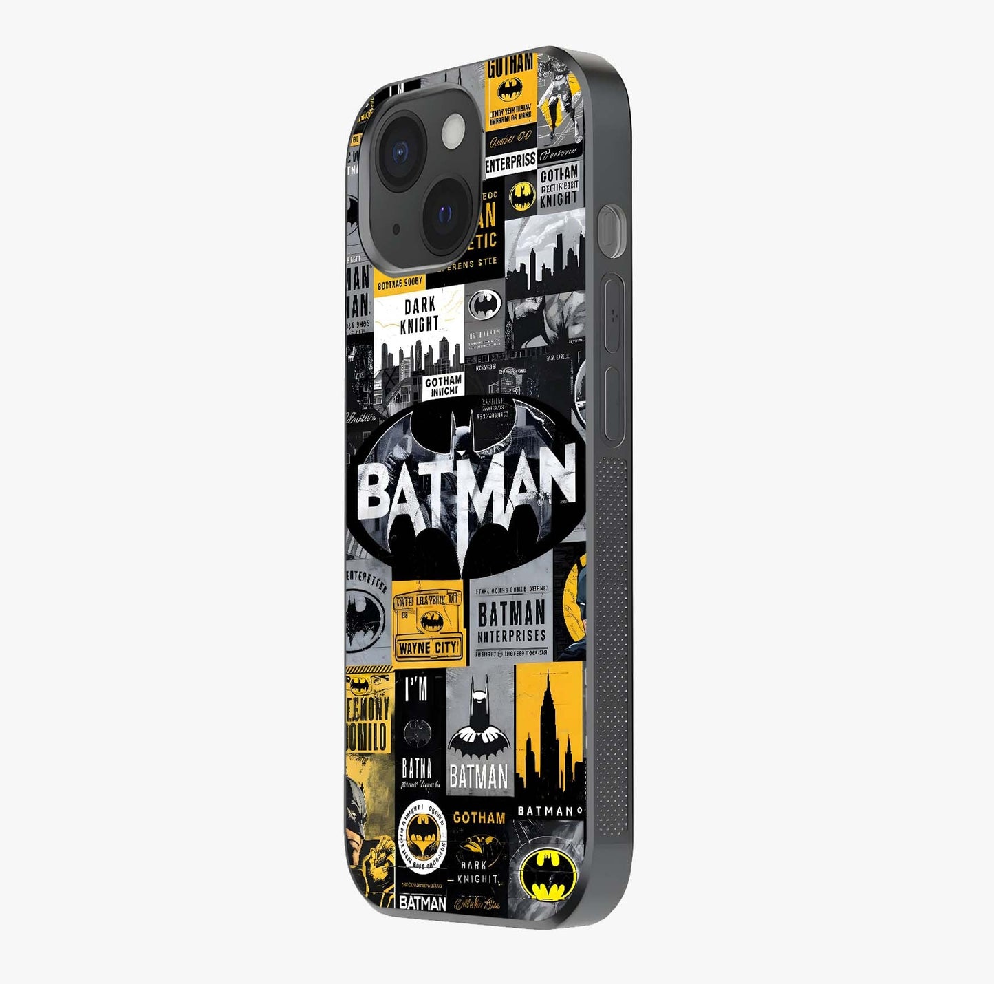 Knight Gotham Rise Glass Case photographed in natural light showing reflective finish and design depth.