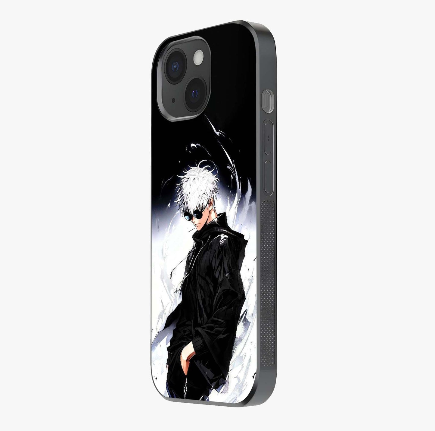 Limitless Shadow King Glass Case photographed in natural light showing reflective finish and design depth.