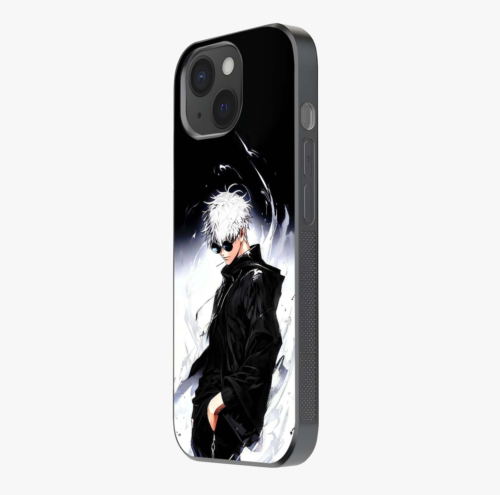 Limitless Shadow King Glass Case photographed in natural light showing reflective finish and design depth.