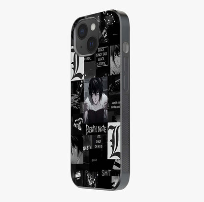 Midnight Chaos Mind Glass Case photographed in natural light showing reflective finish and design depth.