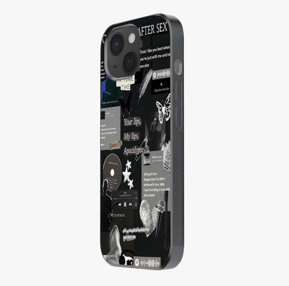 Midnight Love Echo Glass Case photographed in natural light showing reflective finish and design depth.