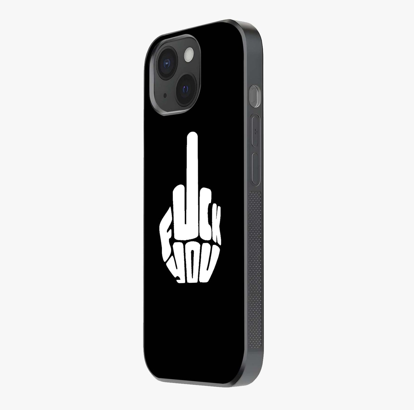 Rebel Mode On Glass Case photographed in natural light showing reflective finish and design depth.