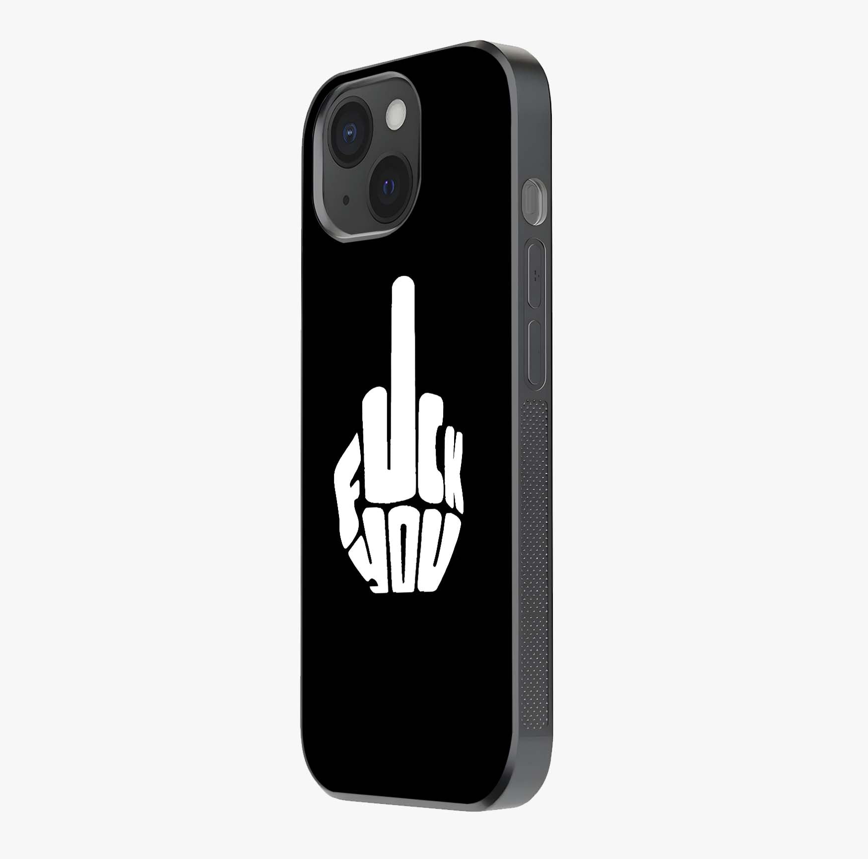 Rebel Mode On Glass Case photographed in natural light showing reflective finish and design depth.