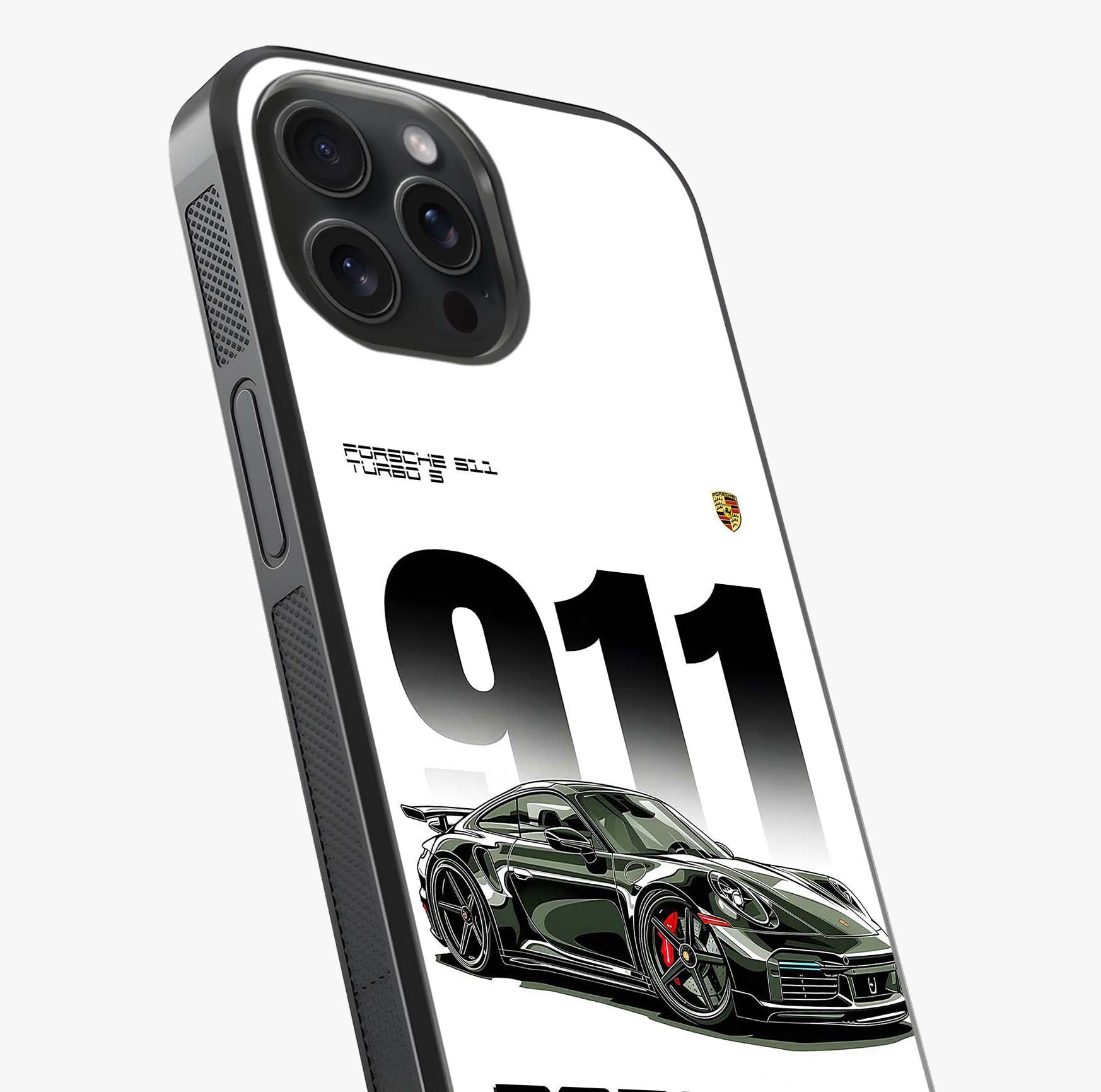 911 Turbo Dominance Glass Case captured at a warm angle highlighting gloss, texture and premium glass finish.