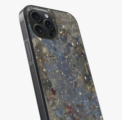 Aesthetic Astrolophia Glass Case captured at a warm angle highlighting gloss, texture and premium glass finish.