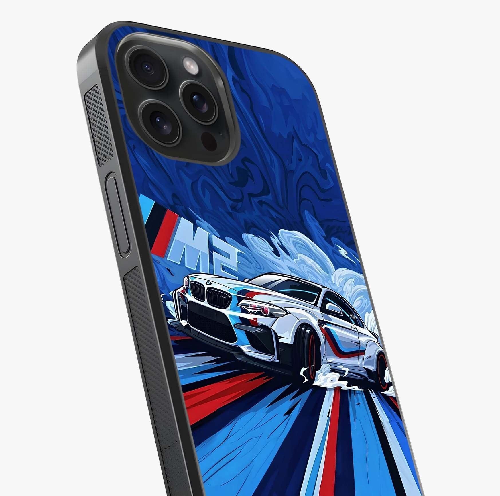 Drift Power Rush Glass Case captured at a warm angle highlighting gloss, texture and premium glass finish.