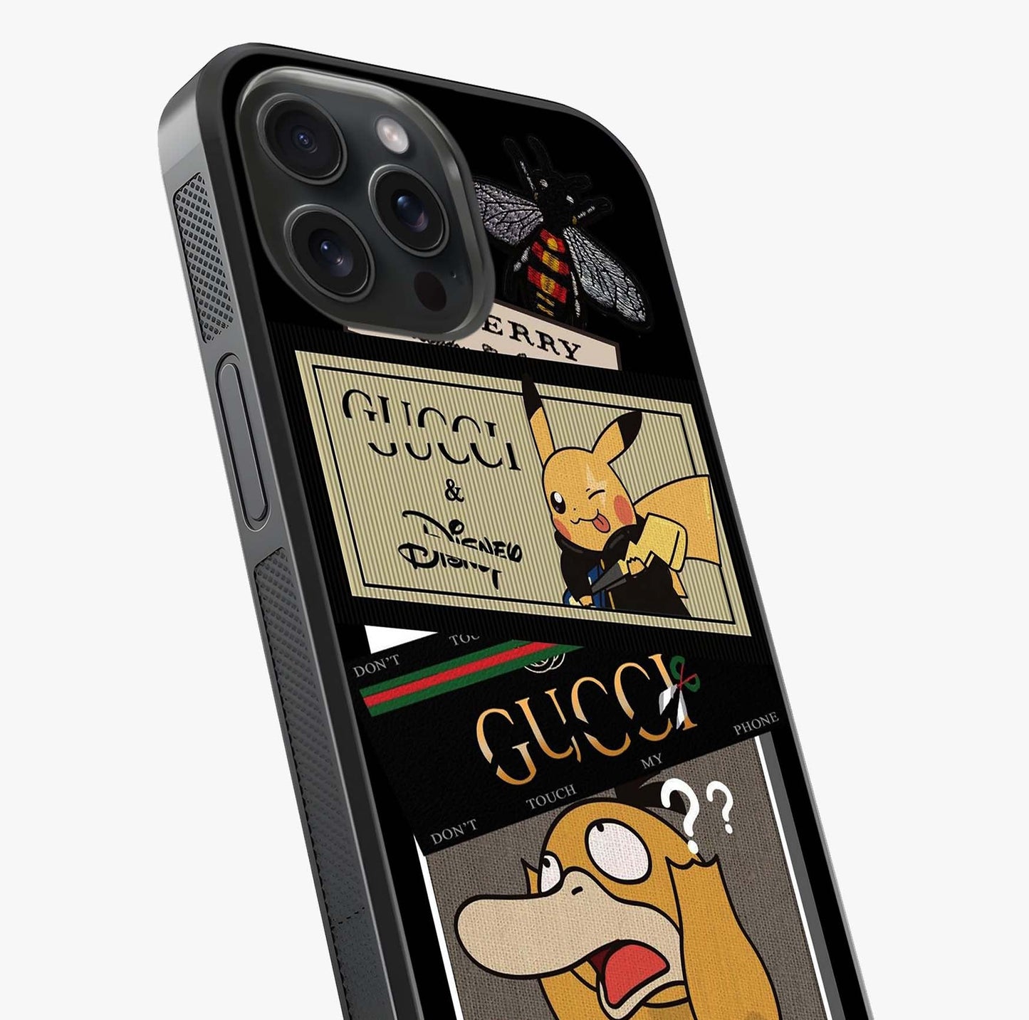 Gucci Play Mashup Glass Case captured at a warm angle highlighting gloss, texture and premium glass finish.