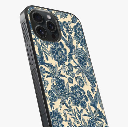 Heirloom Wild Bloom Glass Case captured at a warm angle highlighting gloss, texture and premium glass finish.