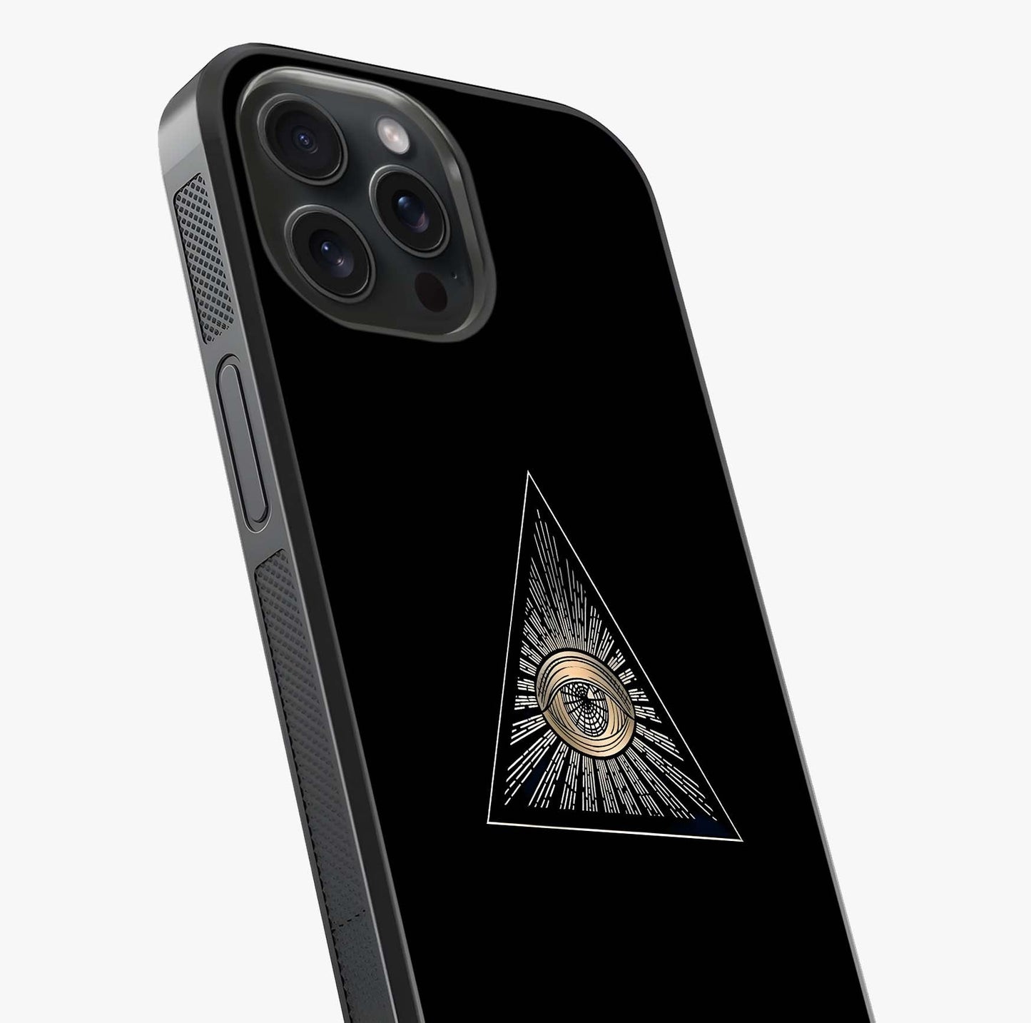 Illuminati Evil Glass Case captured at a warm angle highlighting gloss, texture and premium glass finish.