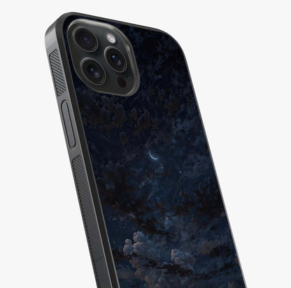Lunar Veil Silence Glass Case captured at a warm angle highlighting gloss, texture and premium glass finish.