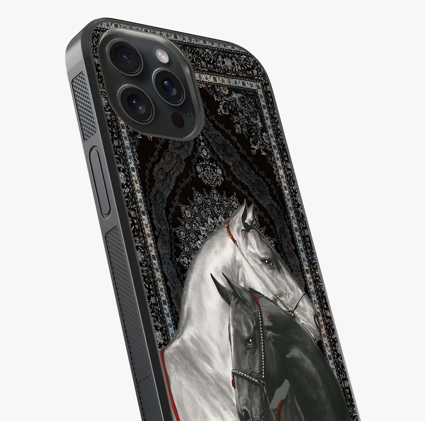 Majestic Ride Legacy Glass Case captured at a warm angle highlighting gloss, texture and premium glass finish.