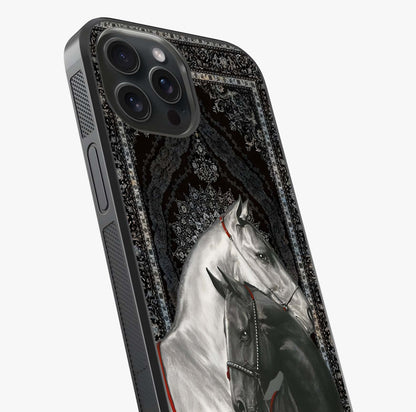 Majestic Ride Legacy Glass Case captured at a warm angle highlighting gloss, texture and premium glass finish.