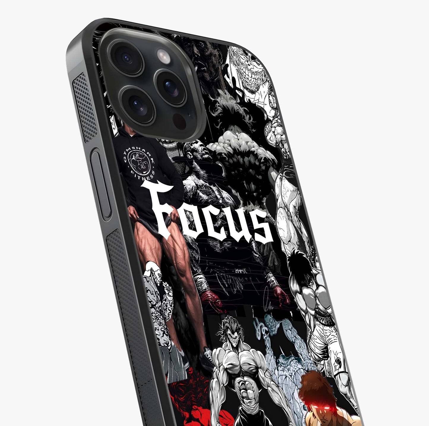 Relentless Power Focus Glass Case captured at a warm angle highlighting gloss, texture and premium glass finish.
