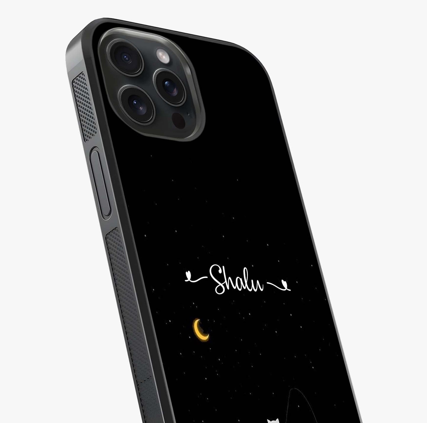 Silent Night Row Glass Case captured at a warm angle highlighting gloss, texture and premium glass finish.