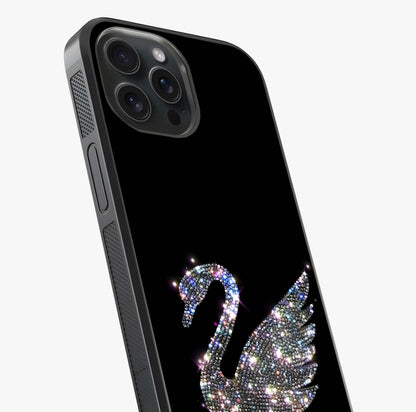 Starlit Swan Grace Glass Case captured at a warm angle highlighting gloss, texture and premium glass finish.