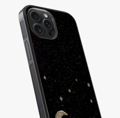 Twinkle Star With Half Moon Glass Case captured at a warm angle highlighting gloss, texture and premium glass finish.