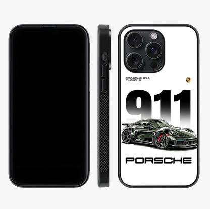 911 Turbo Dominance Glass Case displayed upright for full design visibility and premium finish.