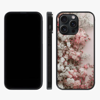 Blush Blossom Cloud Glass Case displayed upright for full design visibility and premium finish.