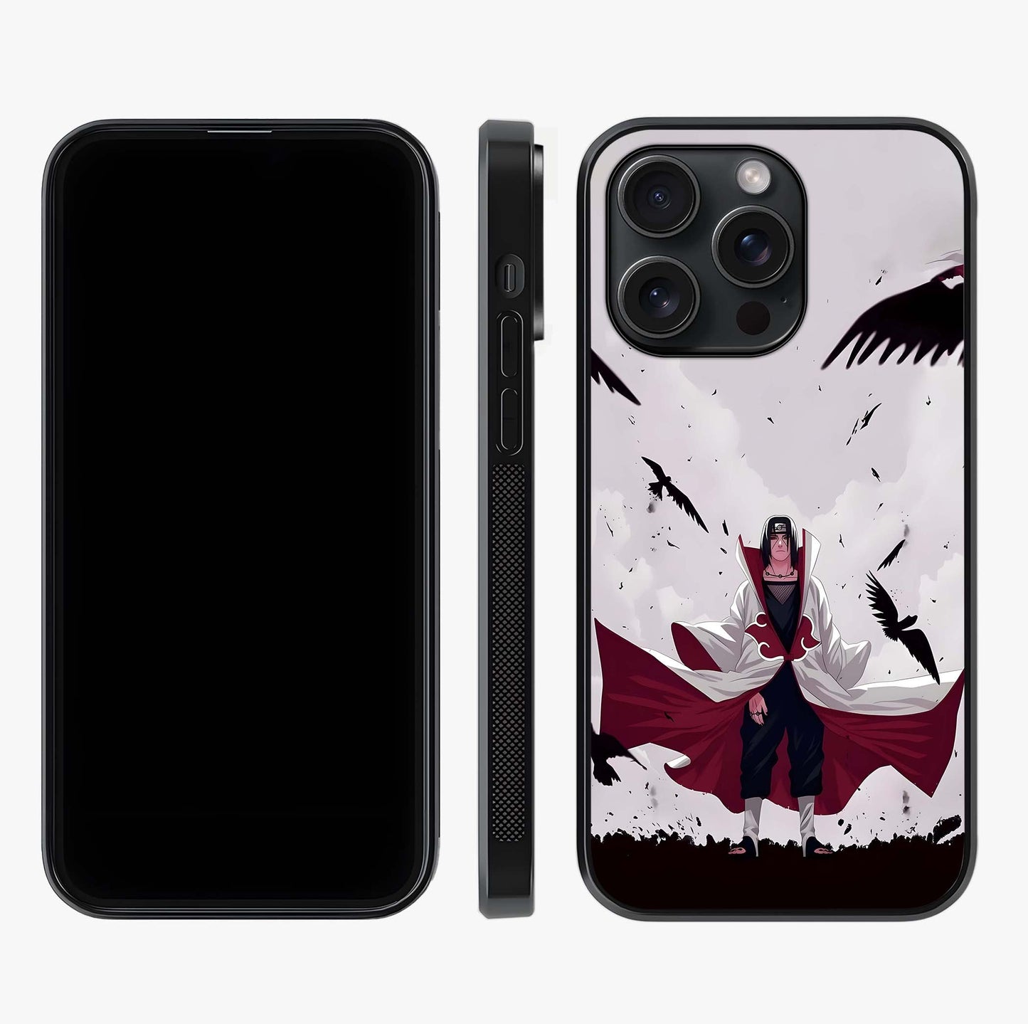 Crimson Crow Ascension Glass Case displayed upright for full design visibility and premium finish.