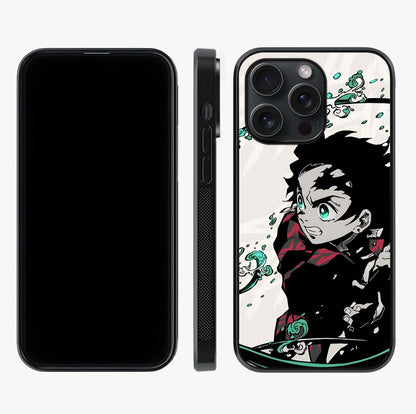 Demon Slayer Glass Case displayed upright for full design visibility and premium finish.