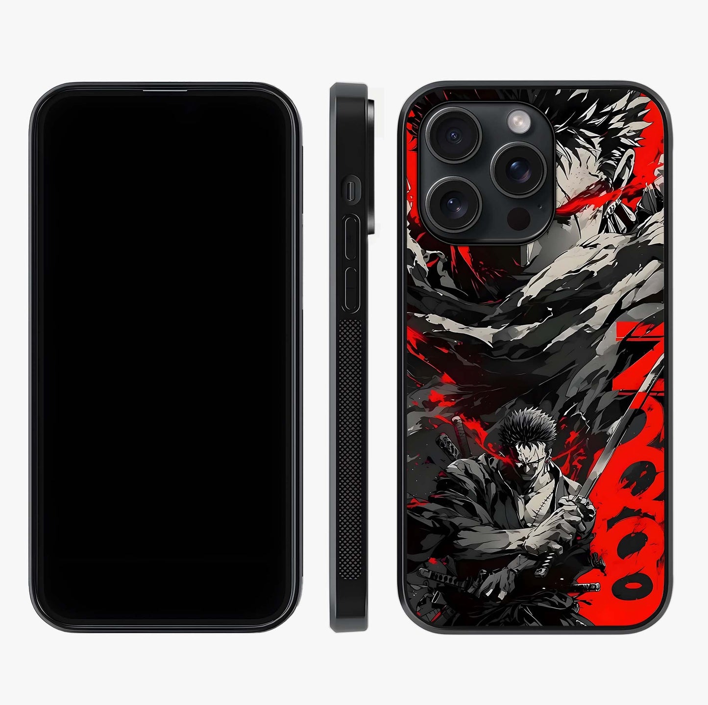 Demon Sword Resolve Glass Case displayed upright for full design visibility and premium finish.