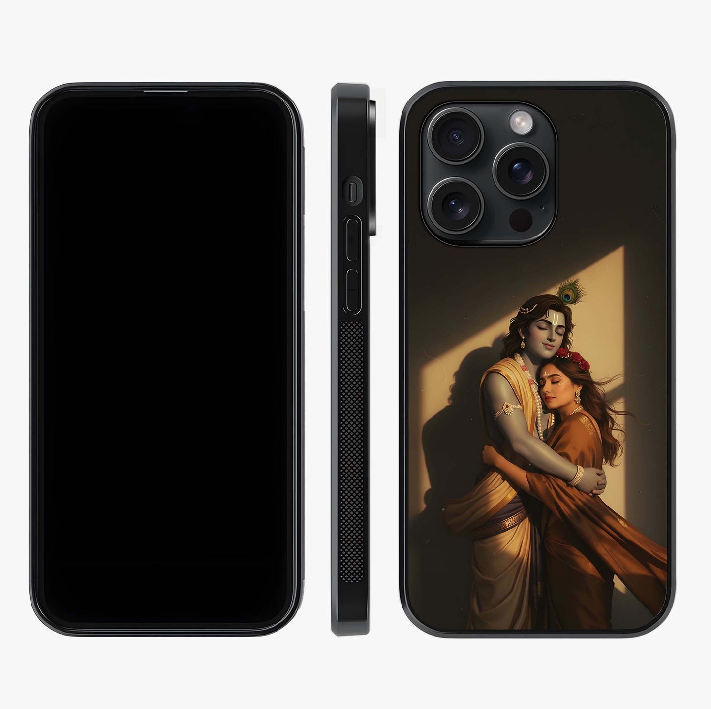 Divine Eternal Love Glass Case displayed upright for full design visibility and premium finish.