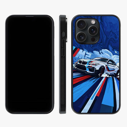 Drift Power Rush Glass Case displayed upright for full design visibility and premium finish.