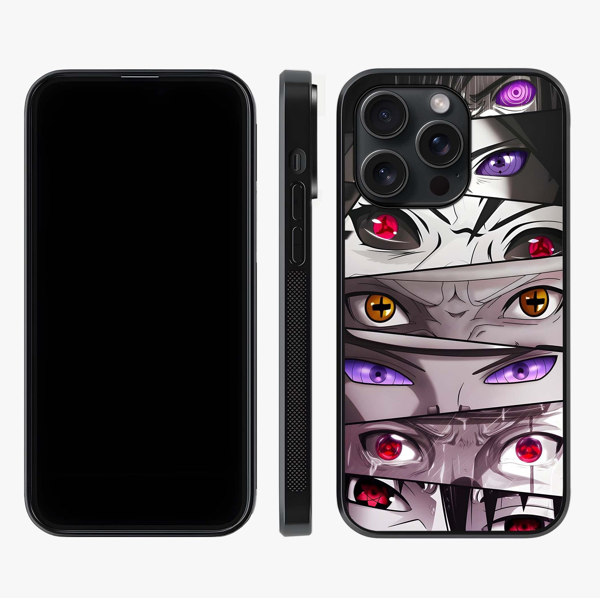 Eyes Of Destiny Glass Case displayed upright for full design visibility and premium finish.