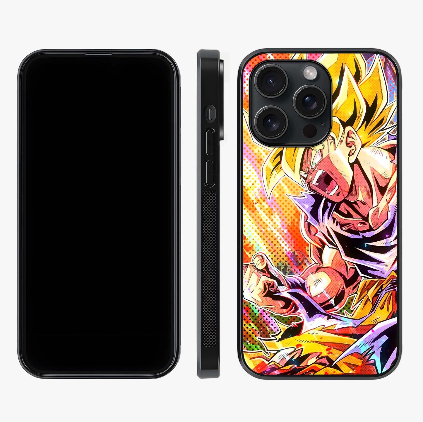 Firing Goku Glass Case displayed upright for full design visibility and premium finish.