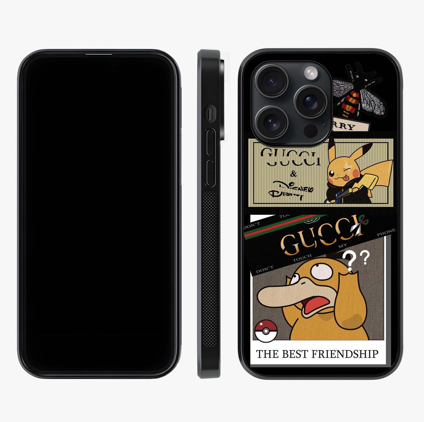 Gucci Play Mashup Glass Case displayed upright for full design visibility and premium finish.