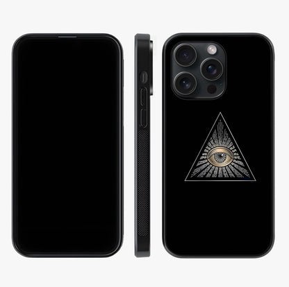 Illuminati Evil Glass Case displayed upright for full design visibility and premium finish.