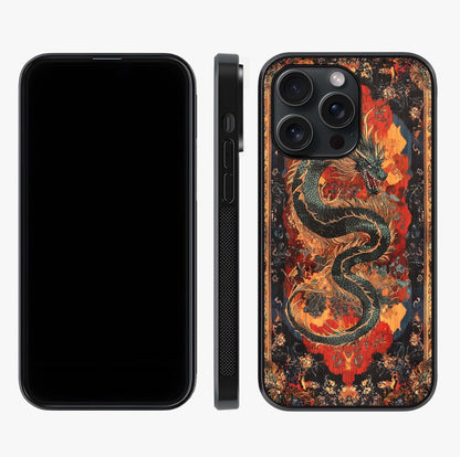Inferno Dragon Soul Glass Case displayed upright for full design visibility and premium finish.