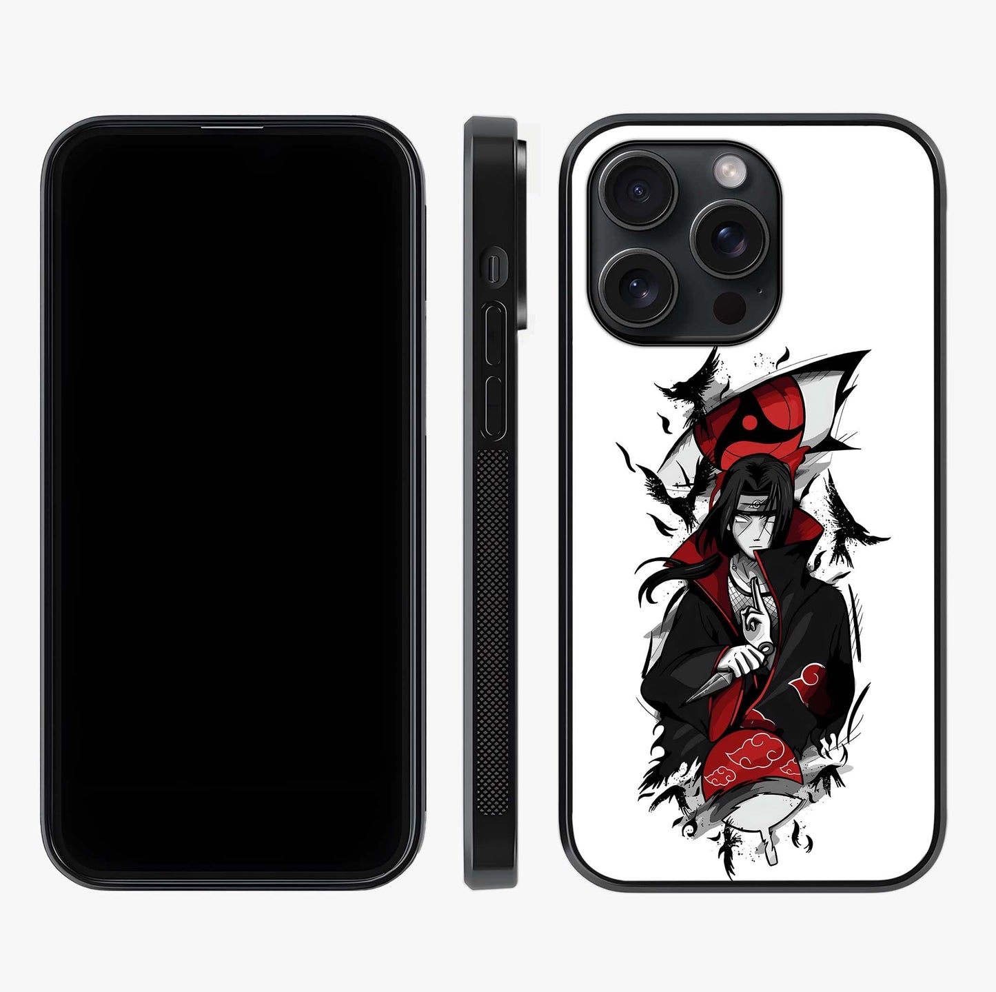 Itachi Sharingan Glass Case displayed upright for full design visibility and premium finish.