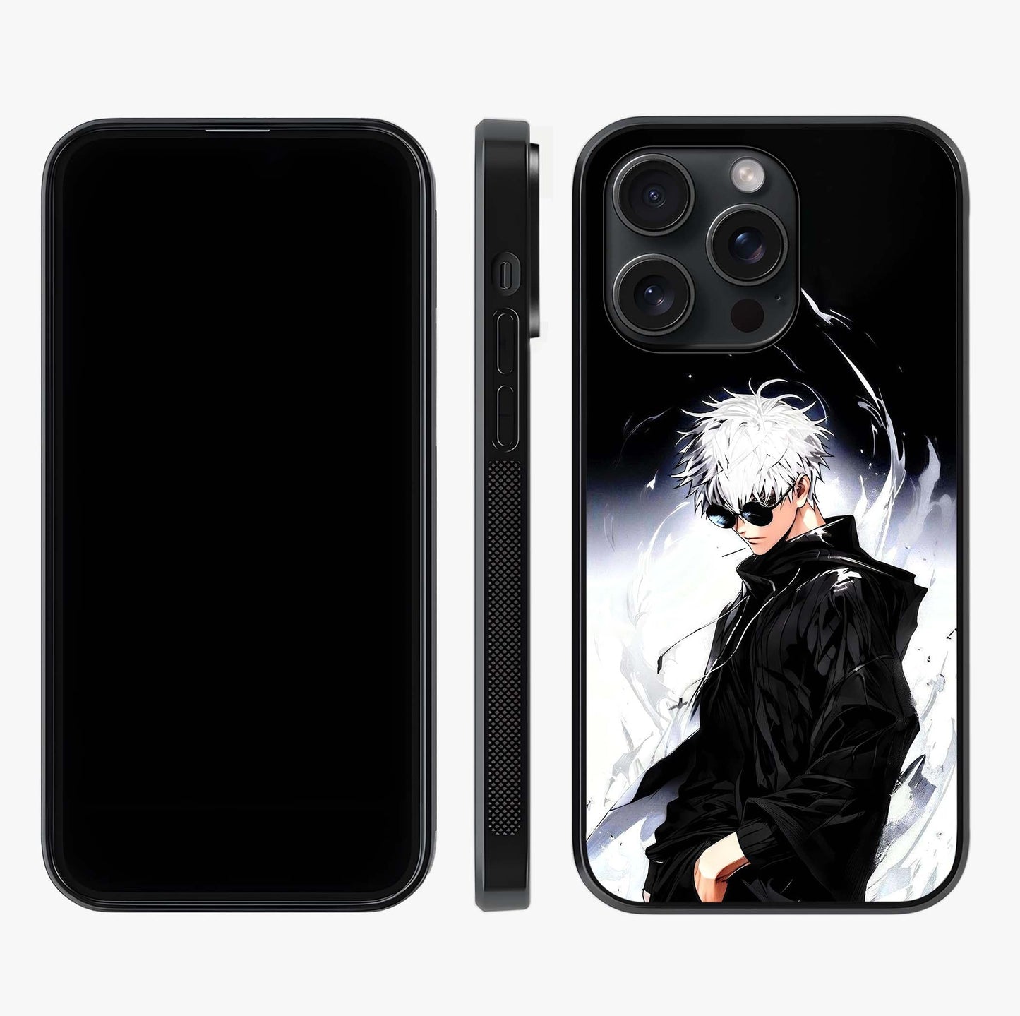 Limitless Shadow King Glass Case displayed upright for full design visibility and premium finish.
