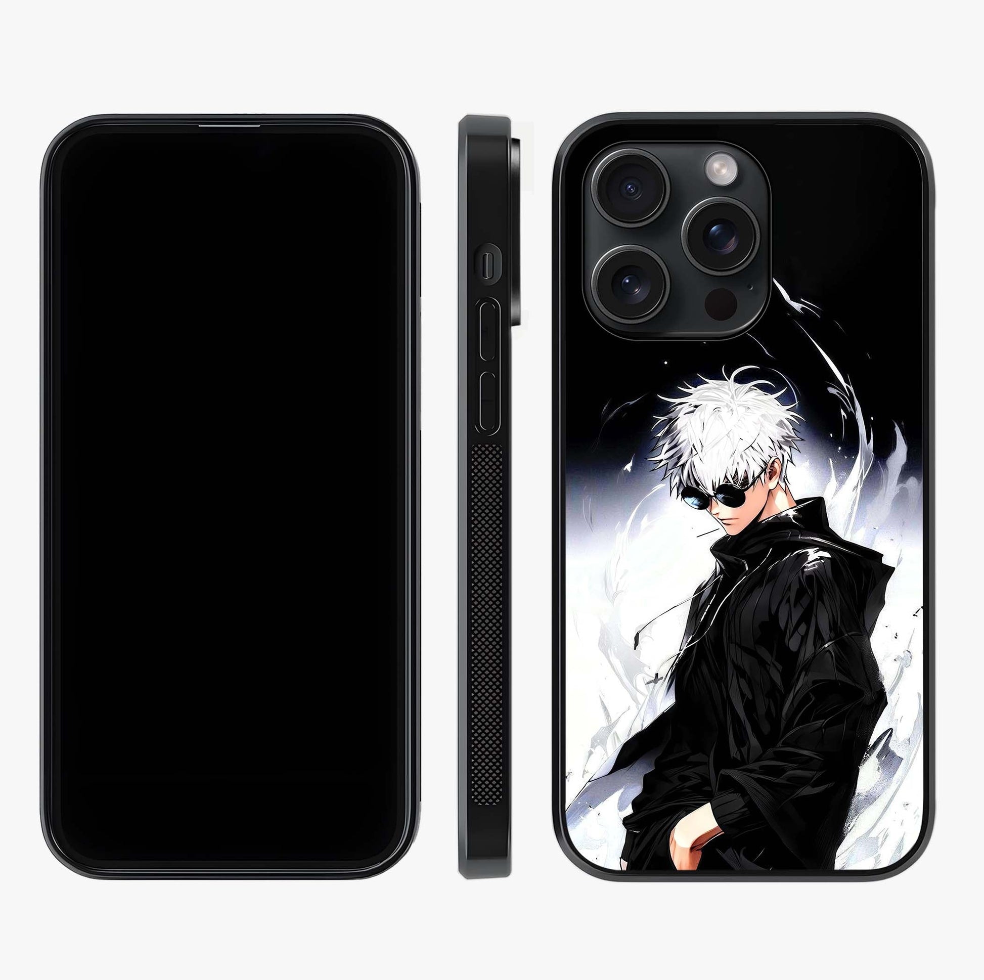 Limitless Shadow King Glass Case displayed upright for full design visibility and premium finish.