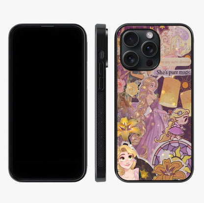 Magical Tangled Dream Glass Case displayed upright for full design visibility and premium finish.