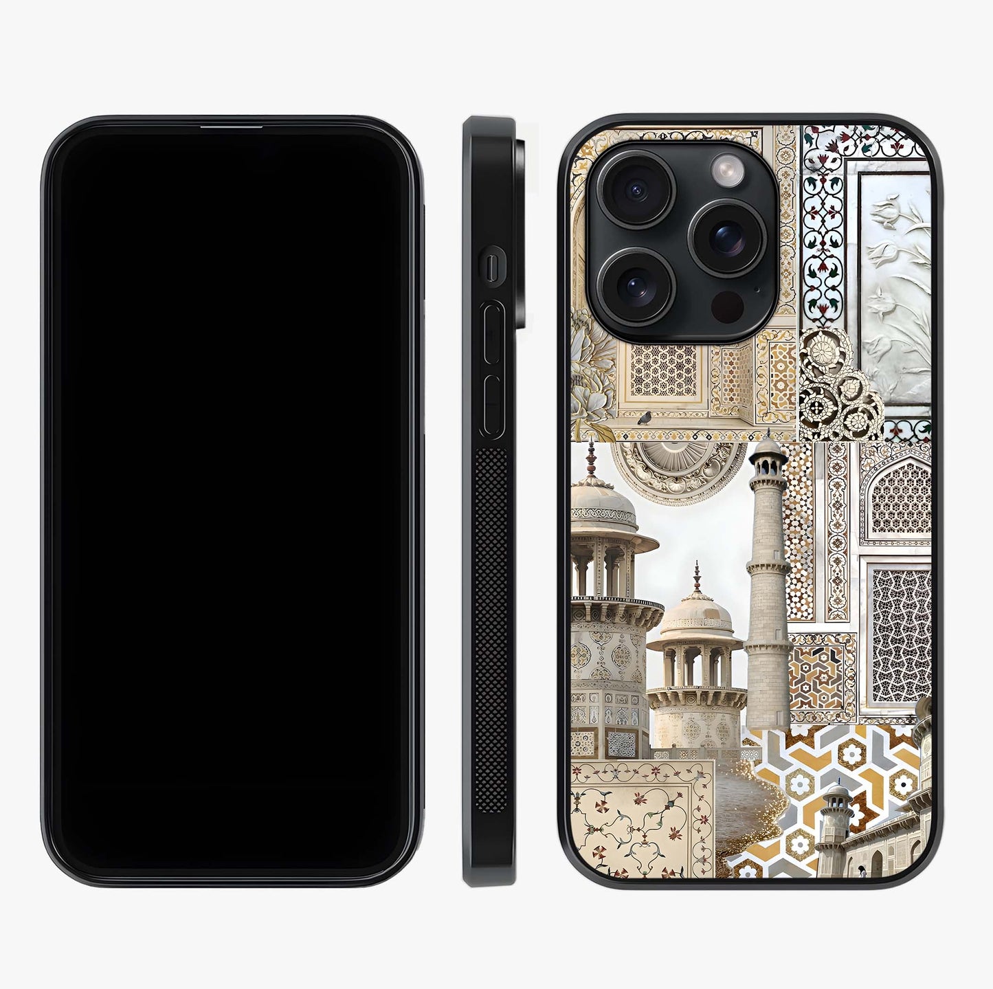 Mughal Marble Legacy Glass Case displayed upright for full design visibility and premium finish.