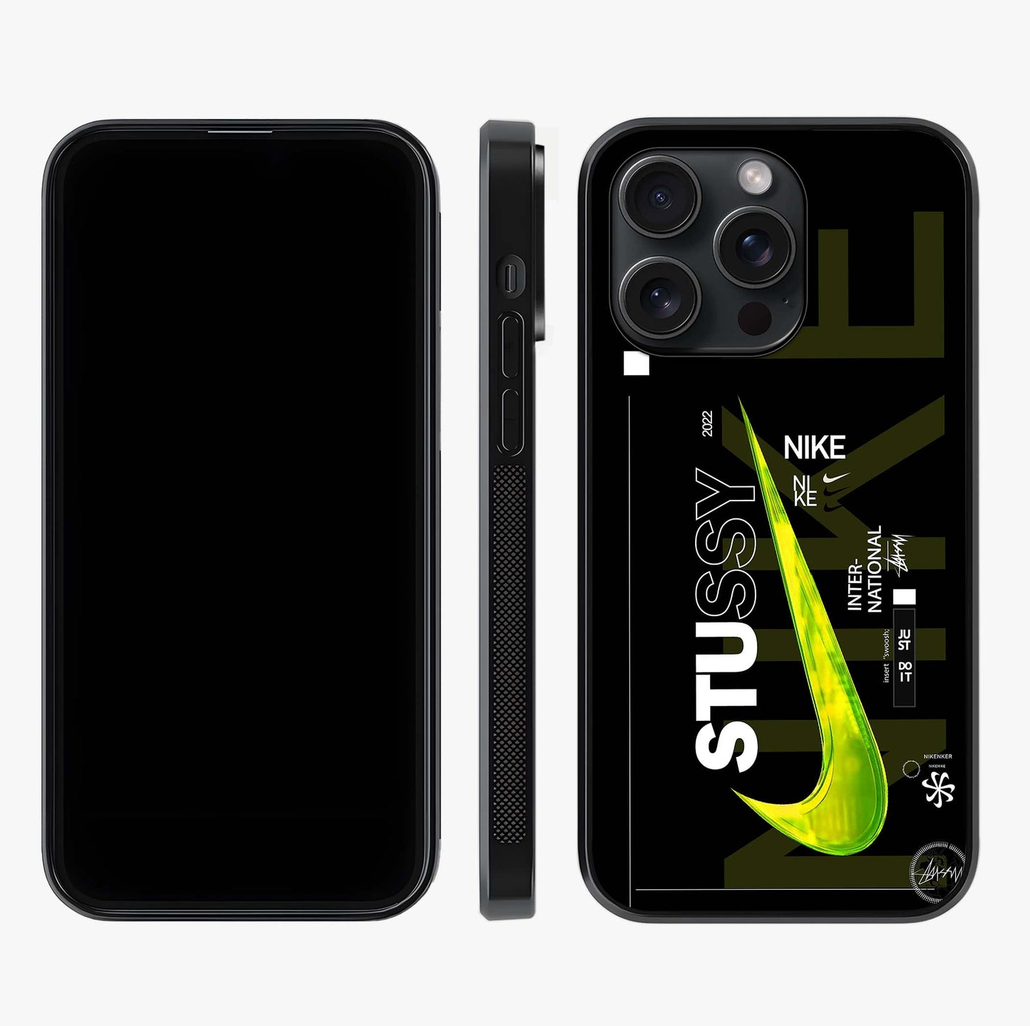 Neon Street Edition Glass Case displayed upright for full design visibility and premium finish.